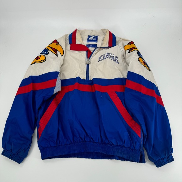 STARTER Other - Vintage Starter Kansas Jayhawks‎ Jacket Pullover Coat Mens Size L Light Weight